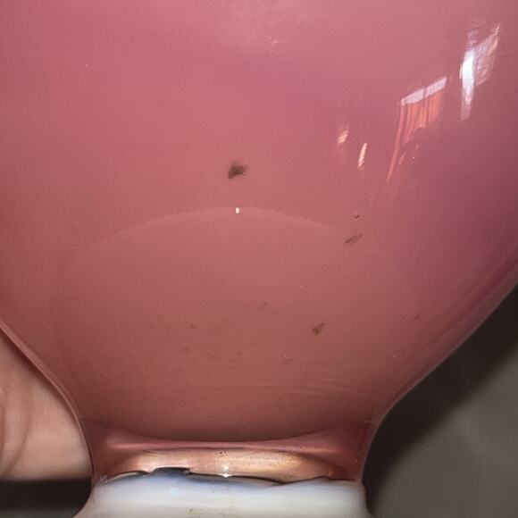 Steuben Pink Rosaline Alabaster Centerpiece Footed Flared Vase 8.25” - Picture 6 of 6